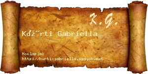 Kürti Gabriella névjegykártya
