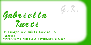 gabriella kurti business card